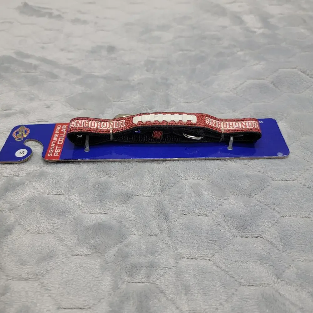 Texas Longhorns Pets First Signature Pro Football Pet Collar Dog Size Small S